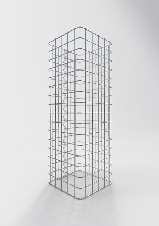 Gabionensäule eckig 27 cm x 27 cm, 80 cm Höhe, MW 5 cm x 5 cm