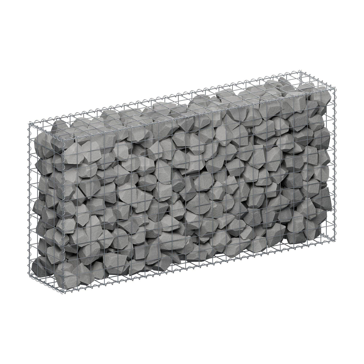 Gabion 200 cm x 100 cm x 40 cm (L x H x D), maskstorlek 10 cm x 10 cm, spiral