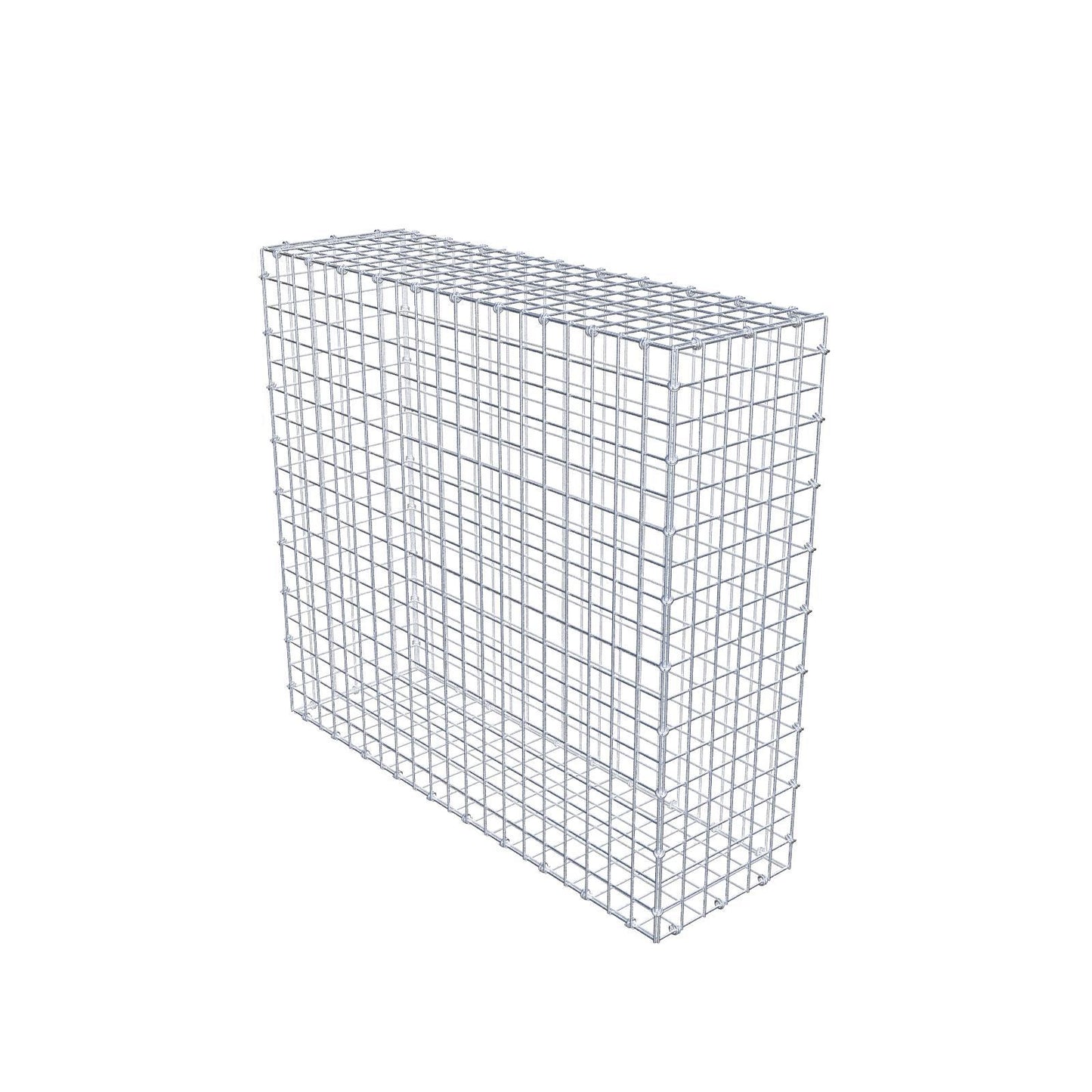 Gabbione 100 cm x 90 cm x 30 cm (L x H x P), maglia 5 x 5 cm, anello a spirale