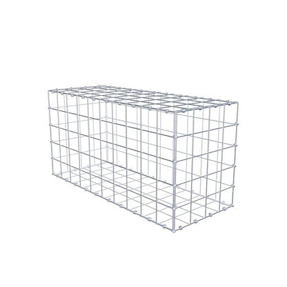 Gabione 100 cm x 50 cm x 40 cm (L x H x T), Maschenweite 10 x 10 cm, Spiralring