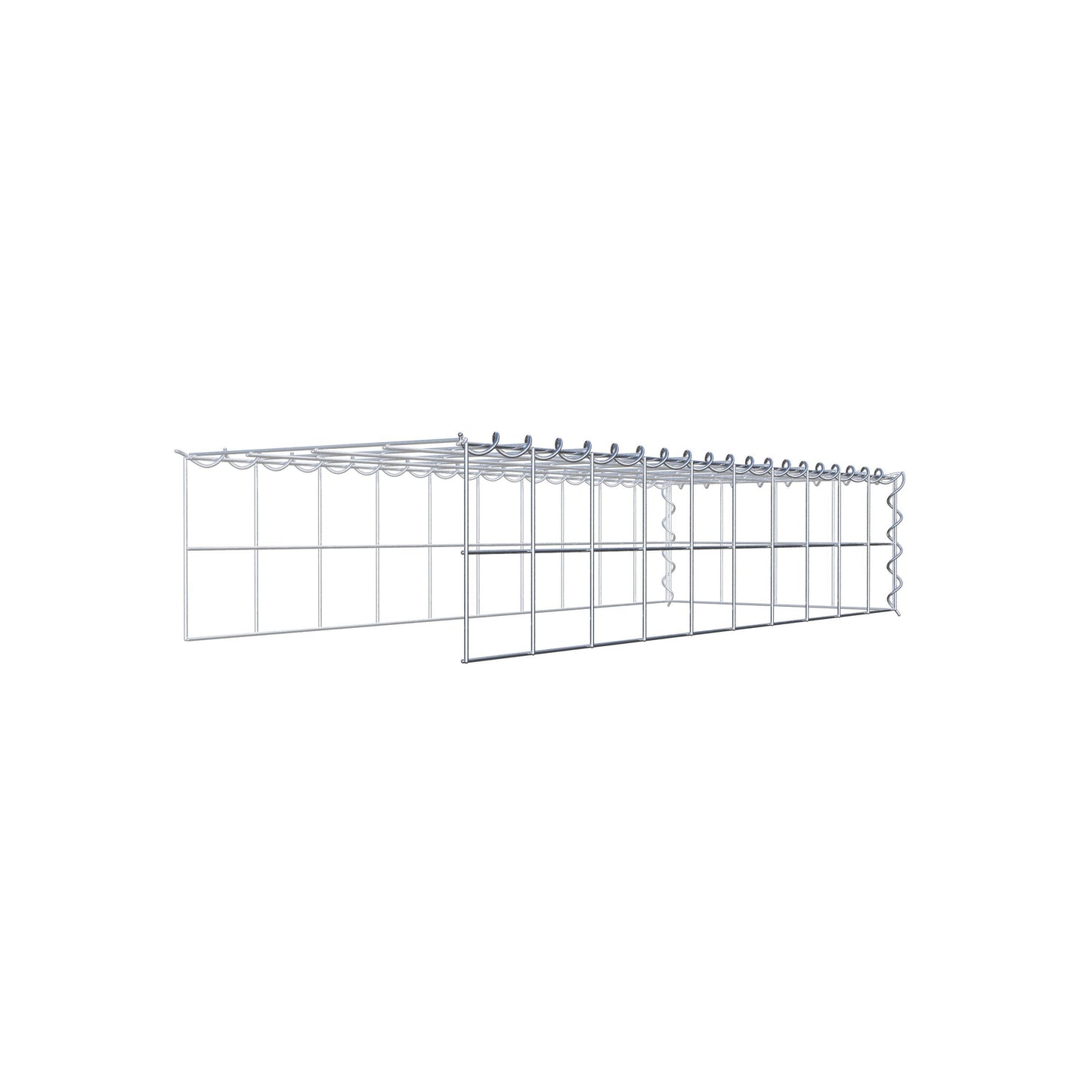 Add-on schanskorf type 4 100 cm x 20 cm x 40 cm (L x H x D), maaswijdte 10 cm x 10 cm, spiraal