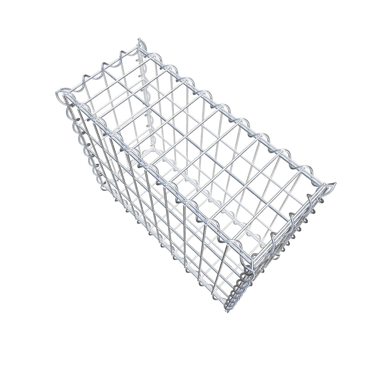 Gabion 50 cm x 40 cm x 20 cm (L x H x D), mesh size 5 cm x 10 cm, spiral