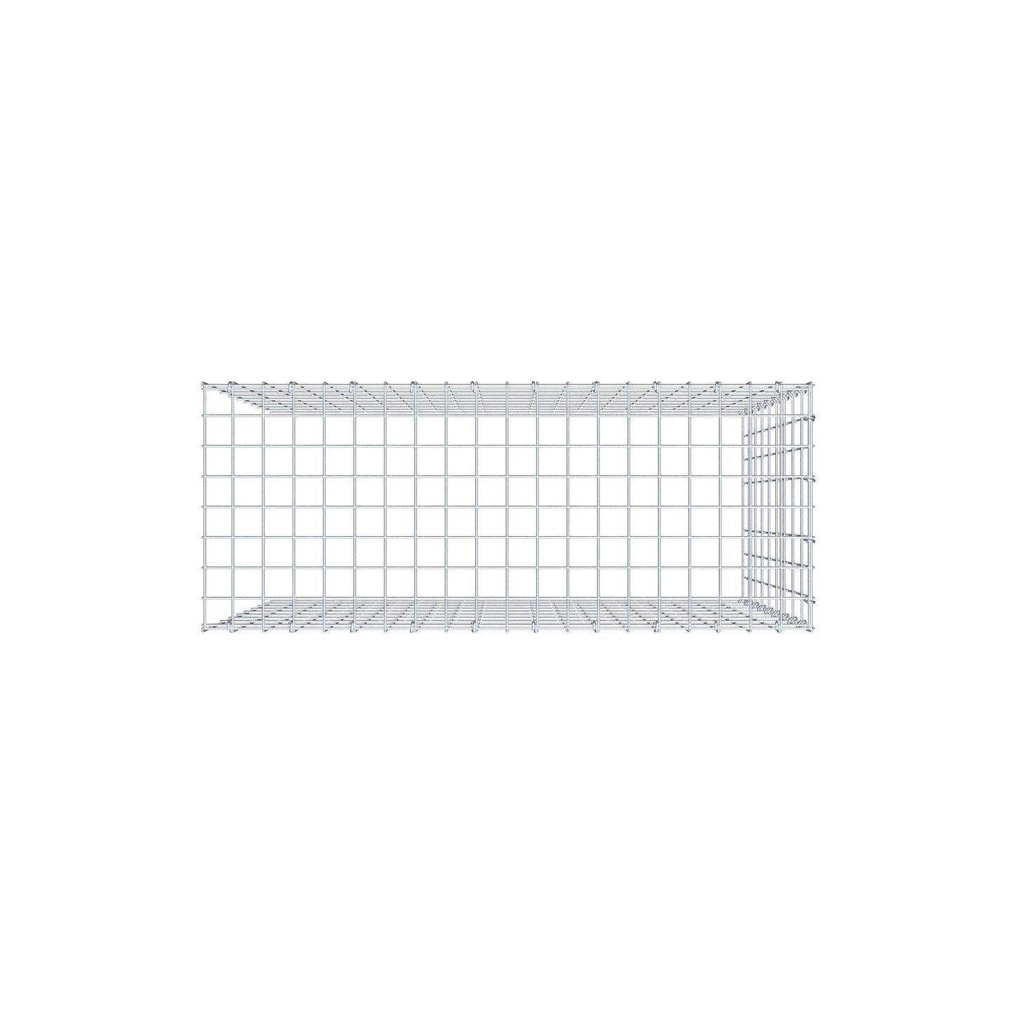 Gavión adicional tipo 4 100 cm x 90 cm x 40 cm (L x A x P), malla 5 cm x 10 cm, anillo en C