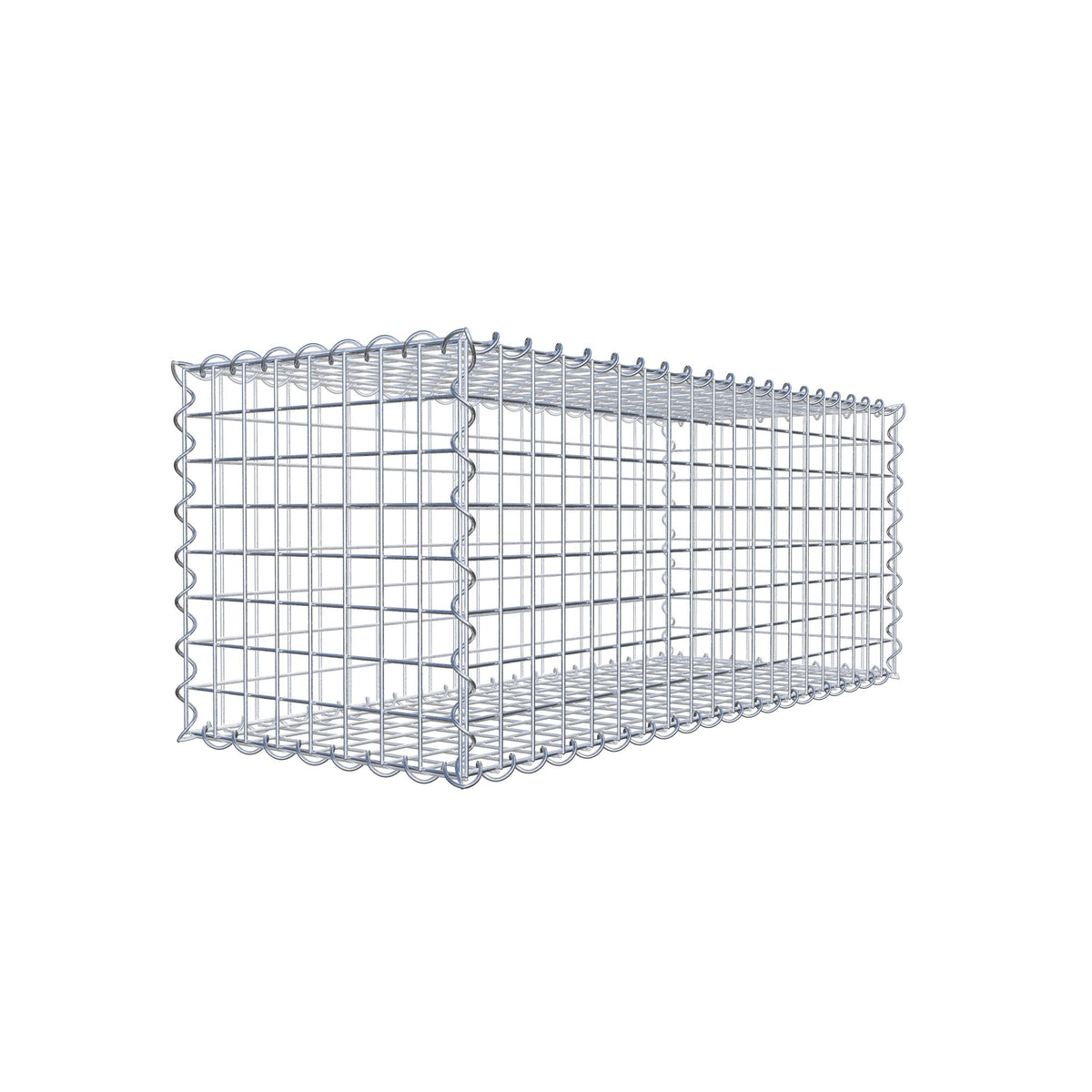 Gabbione 100 cm x 40 cm x 40 cm (L x H x P), maglia 5 cm x 5 cm, spirale
