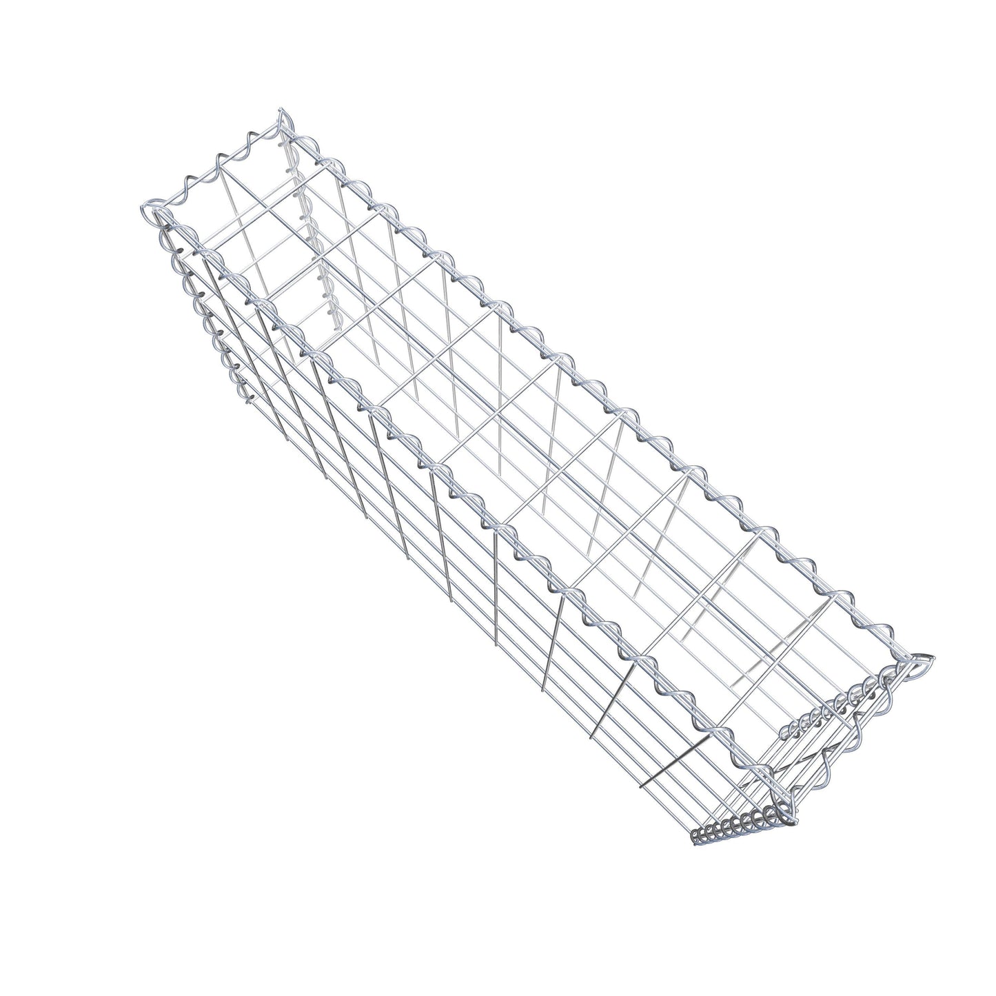 Gabion rapporté type 3 100 cm x 50 cm x 20 cm (L x H x P), mailles 10 cm x 10 cm, spirale