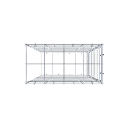 Mounted gabion type 2 80 cm x 40 cm x 20 cm (L x H x D), mesh size 10 cm x 10 cm, C-ring