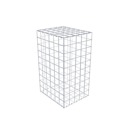 Gabbione 100 cm x 60 cm x 50 cm (L x H x P), maglia 10 cm x 10 cm, anello a C