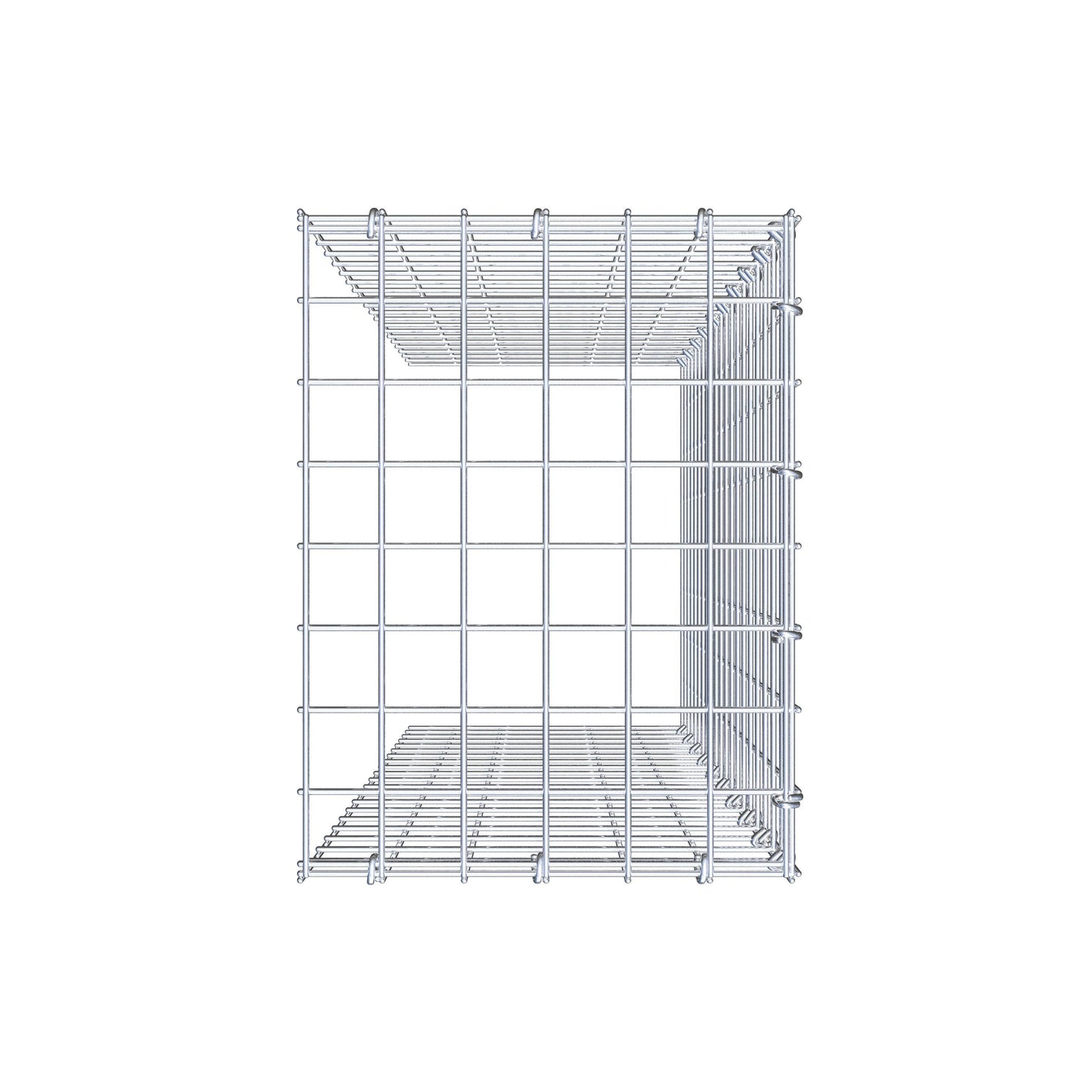 Type 4 oplegkorf 100 cm x 30 cm x 40 cm (L x H x D), maaswijdte 5 cm x 5 cm, C-ring