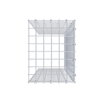 Type 4 oplegkorf 100 cm x 30 cm x 40 cm (L x H x D), maaswijdte 5 cm x 5 cm, C-ring