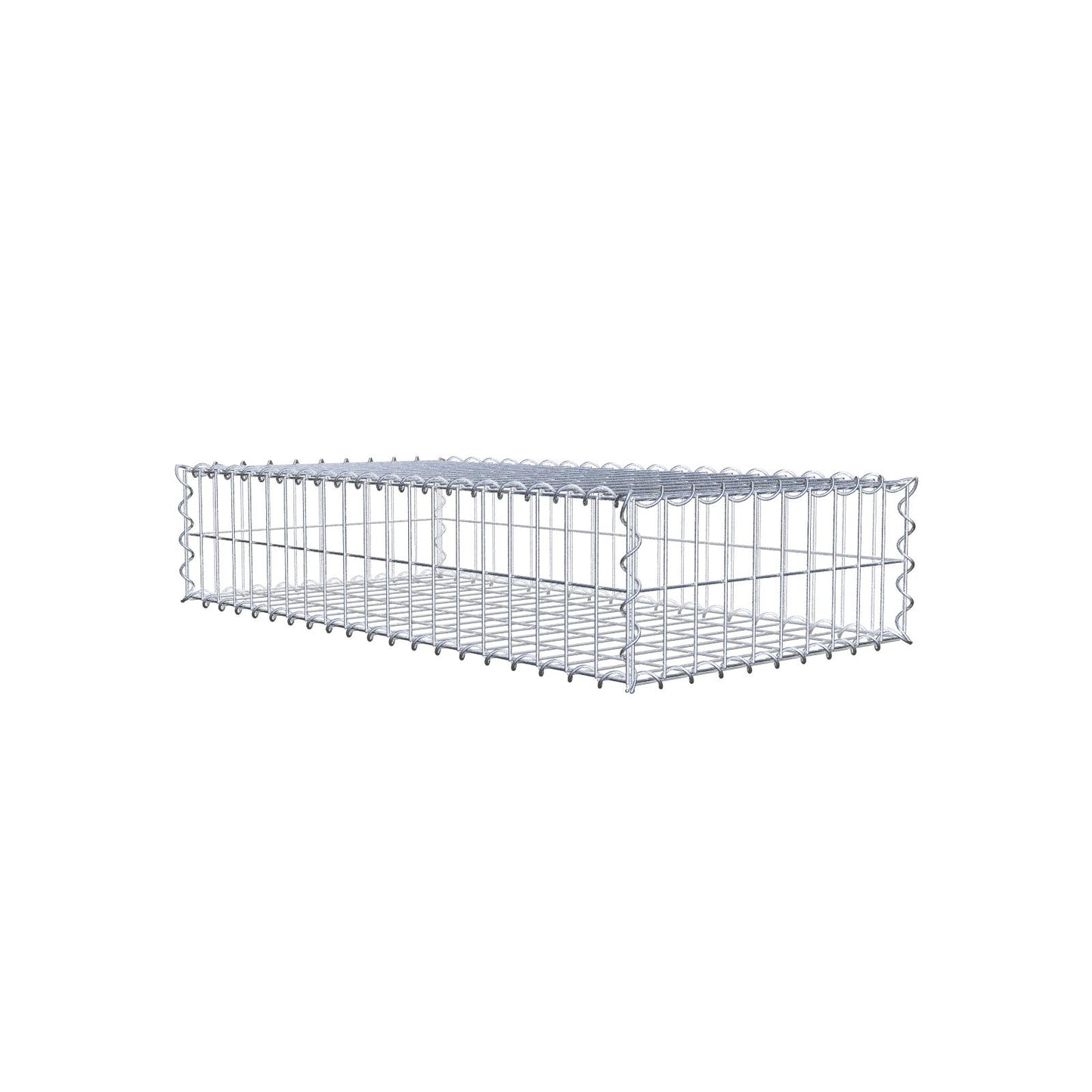 Gabbione 100 cm x 20 cm x 50 cm (L x H x P), maglia 5 cm x 10 cm, spirale