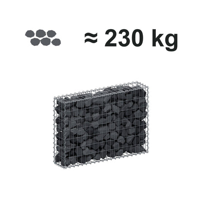 Gabião 100 cm x 70 cm x 20 cm (C x A x P), malhagem 5 cm x 10 cm, espiral