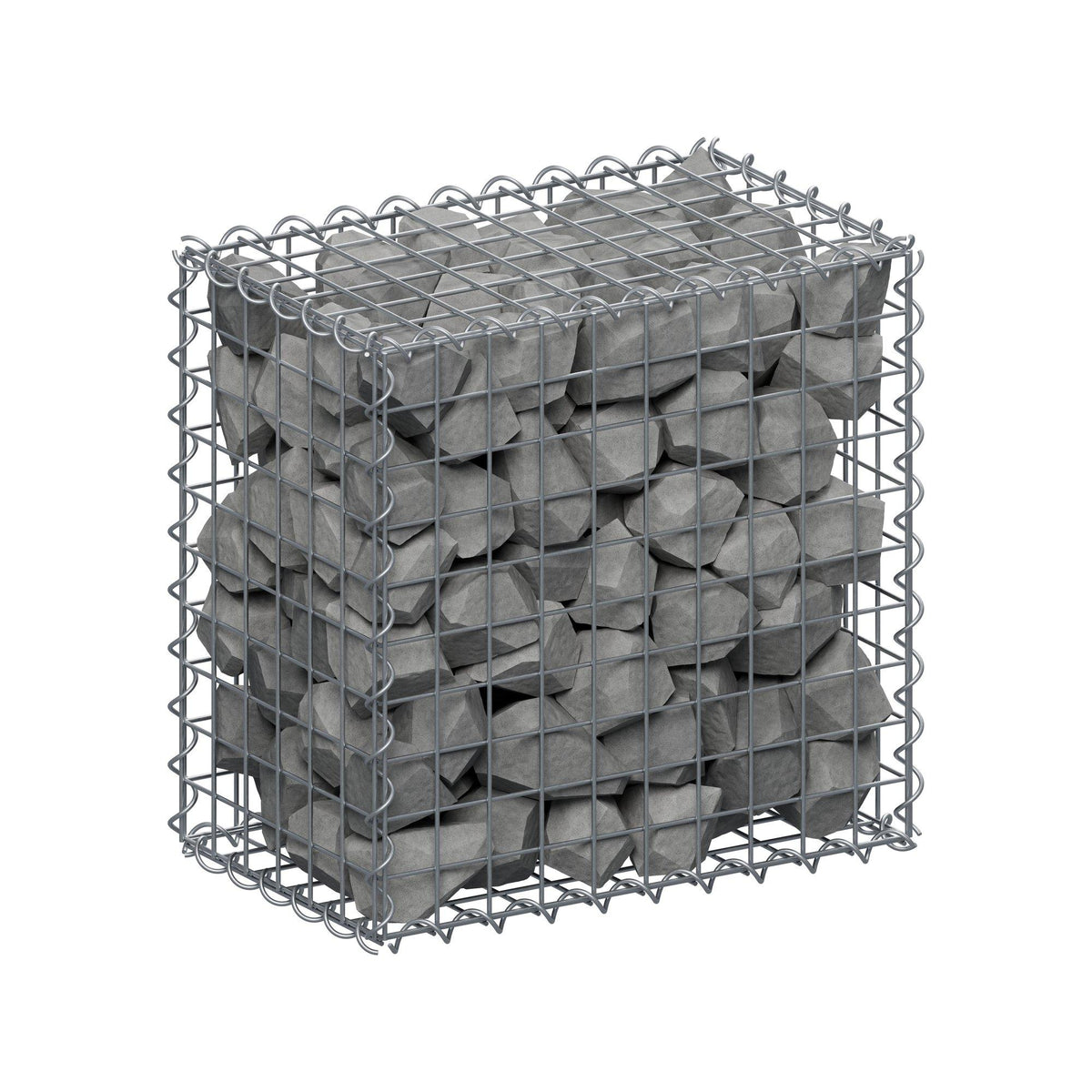 Gabione 50 cm x 50 cm x 30 cm (L x H x T), Maschenweite 5 cm x 5 cm, Spirale