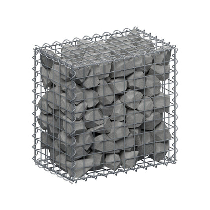 Gabione 50 cm x 50 cm x 30 cm (L x H x T), Maschenweite 5 cm x 5 cm, Spirale