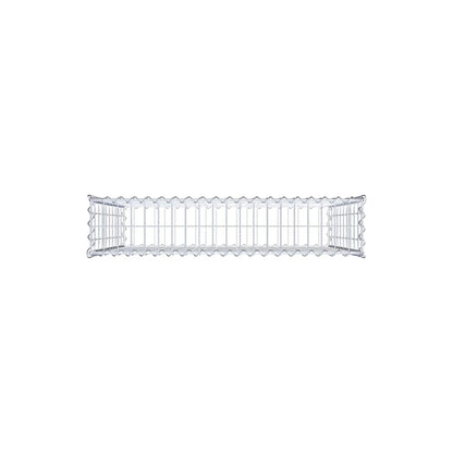 Gabione 100 cm x 100 cm x 20 cm (L x H x T), Maschenweite 5 cm x 10 cm, Spirale