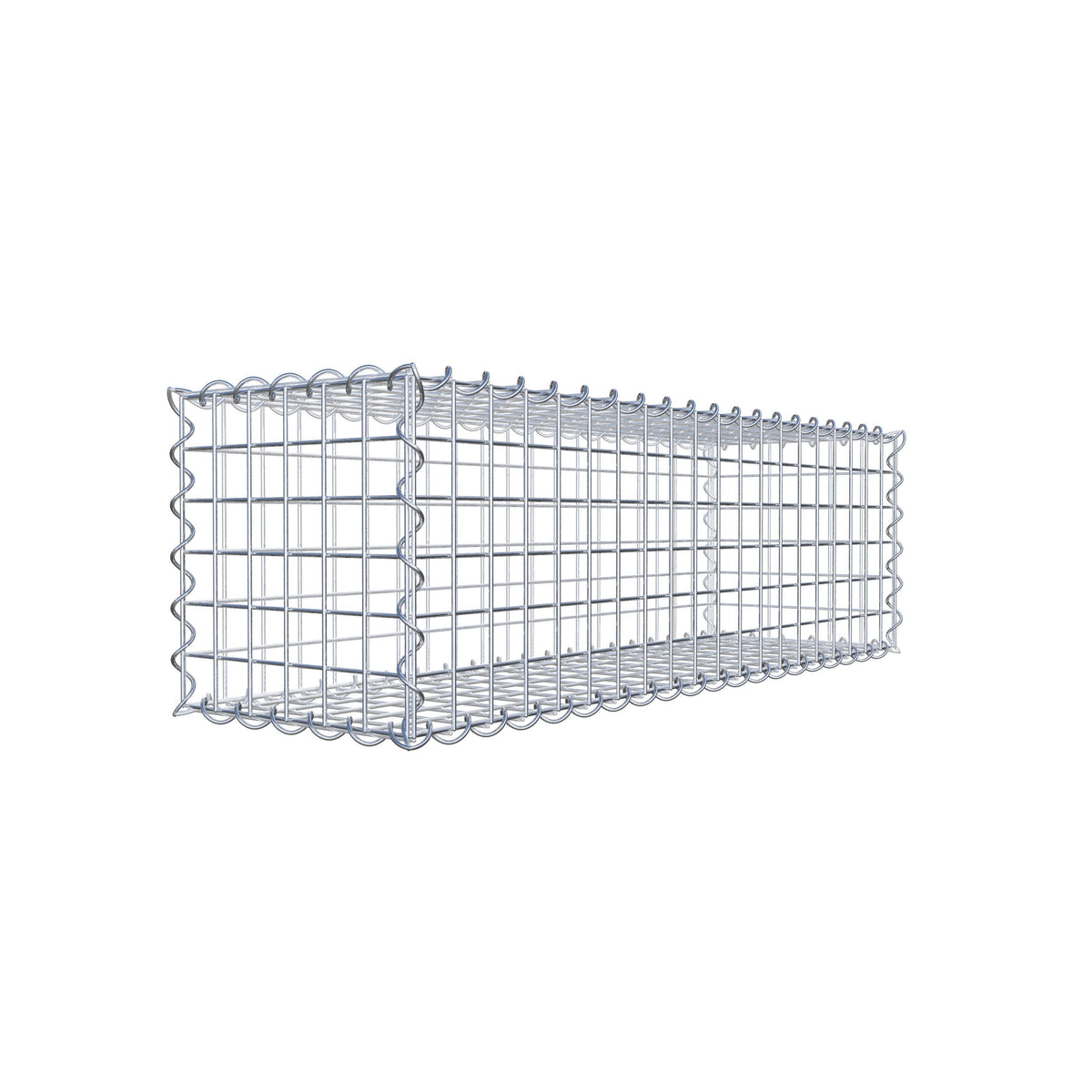 Gabion 100 cm x 30 cm x 30 cm (L x H x P), mailles 5 cm x 5 cm, spirale