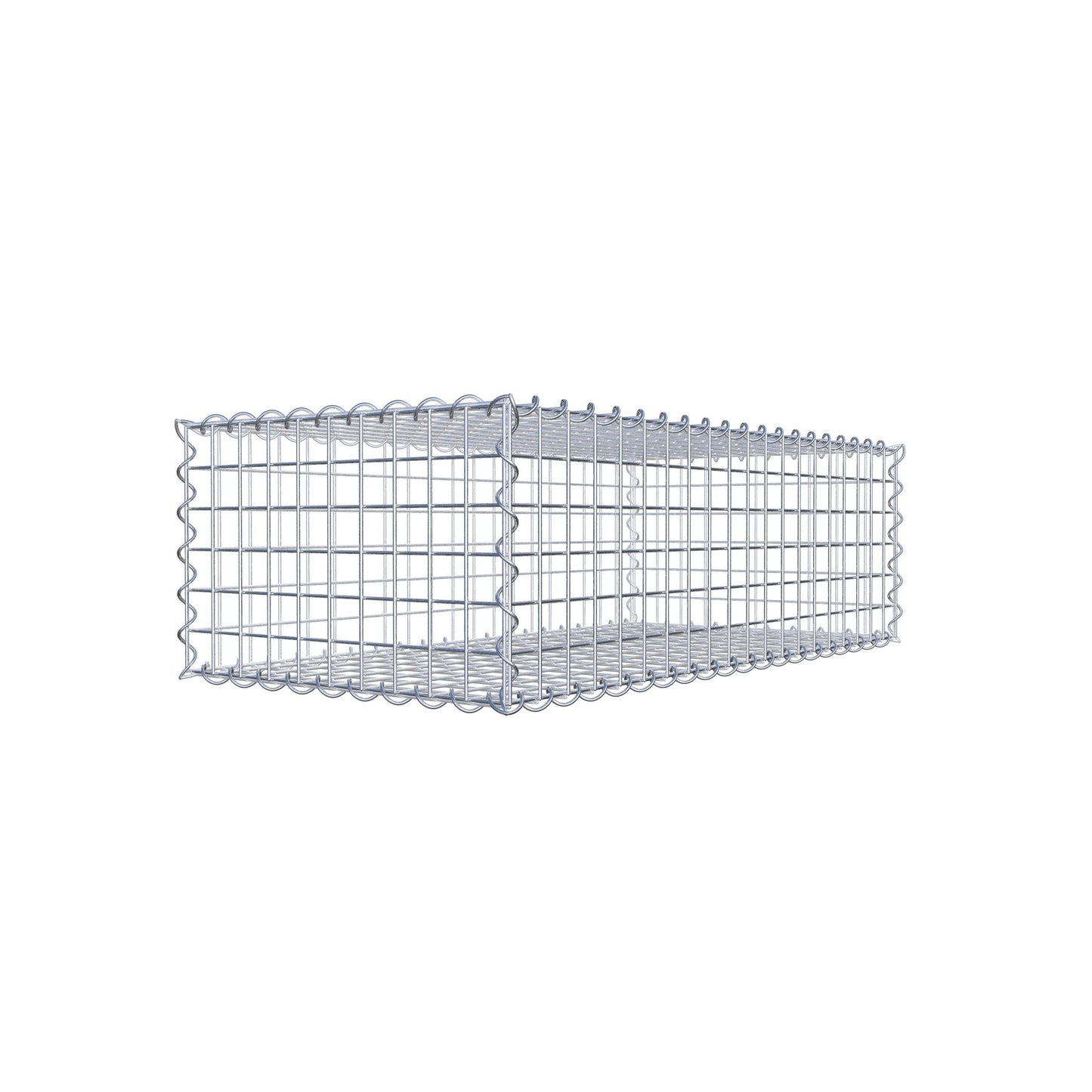 Gabione 100 cm x 30 cm x 50 cm (L x H x T), Maschenweite 5 cm x 5 cm, Spirale