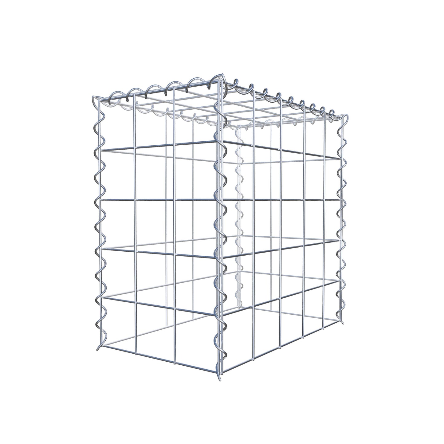 Add-on schanskorf type 3 50 cm x 50 cm x 30 cm (L x H x D), maaswijdte 10 cm x 10 cm, spiraalvormig