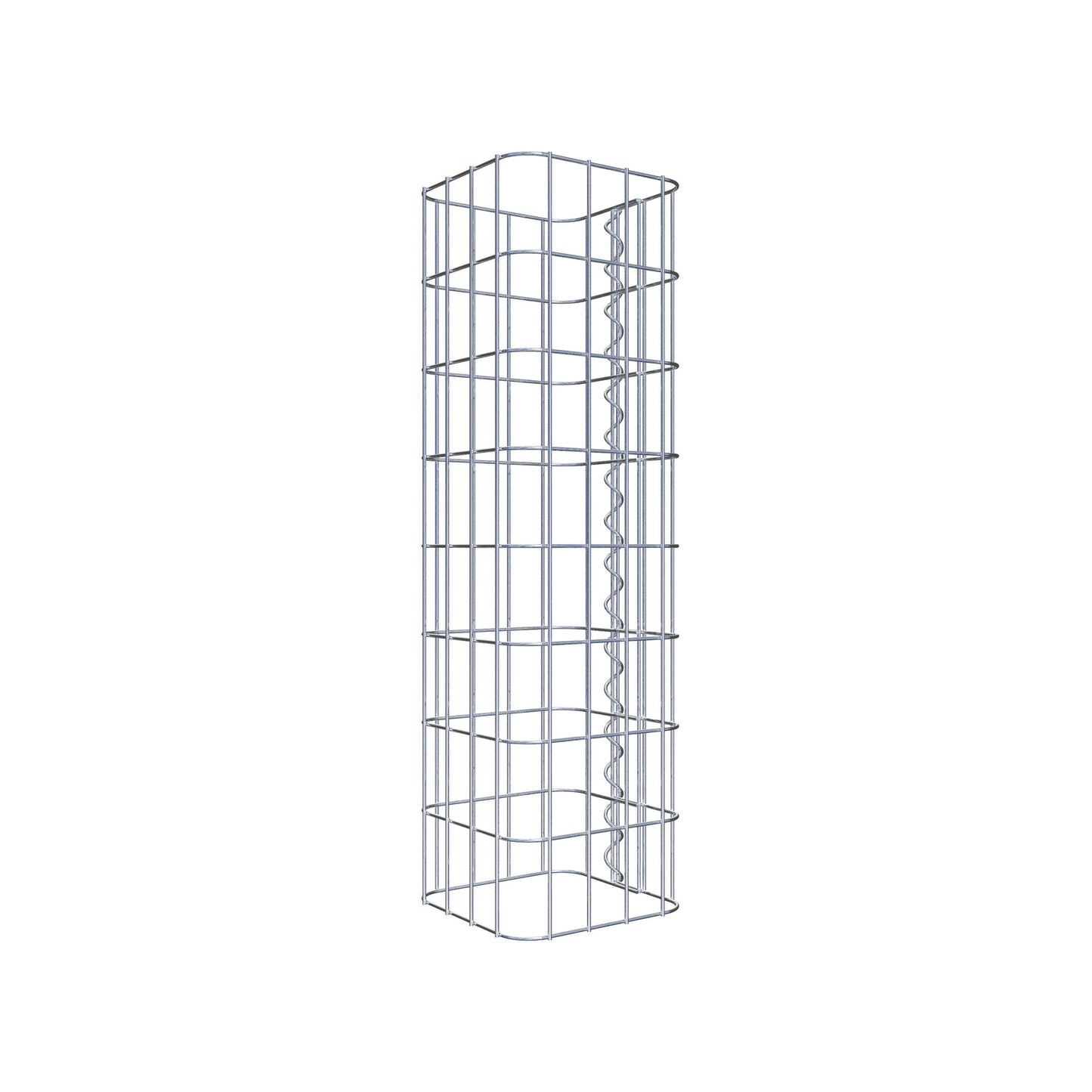 Colonna di gabbioni, quadrata 22 cm x 22 cm, alta 80 cm, MW 5 cm x 10 cm
