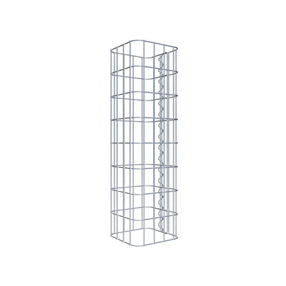 Colonna di gabbioni, quadrata 22 cm x 22 cm, alta 80 cm, MW 5 cm x 10 cm