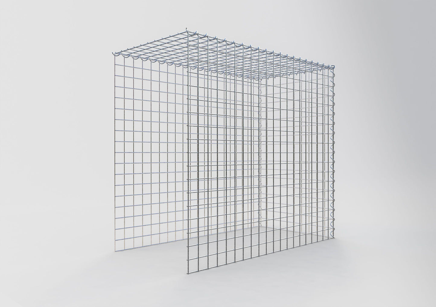 Grown-on gabion type 4 100 cm x 90 cm x 50 cm (L x H x D), mesh size 5 cm x 5 cm, spiral