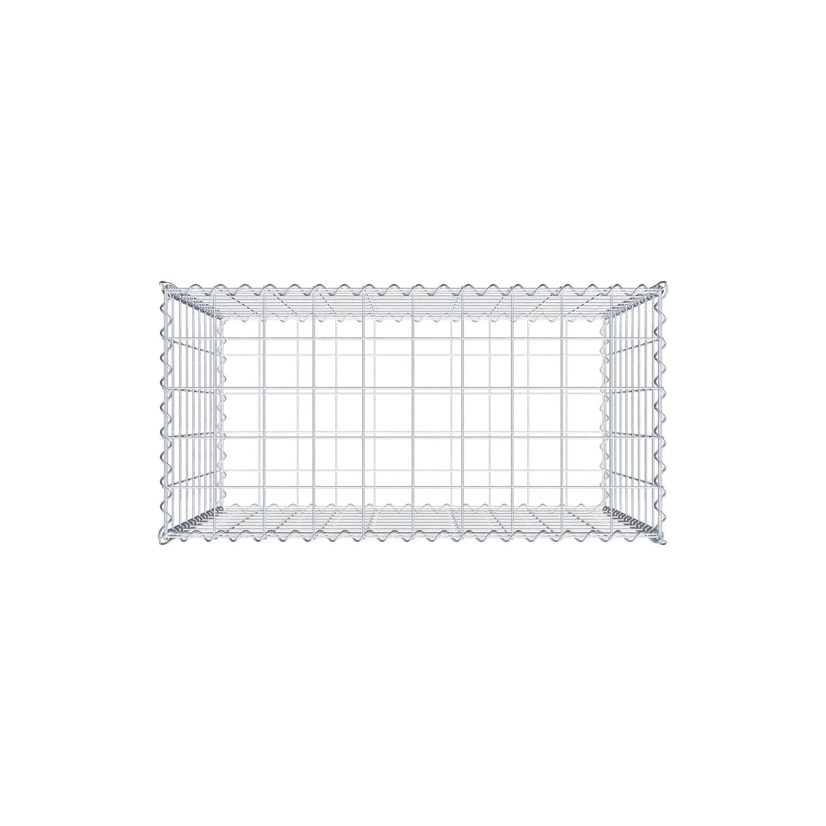 Gabion 100 cm x 90 cm x 50 cm (L x H x D), maskestørrelse 10 cm x 10 cm, spiral