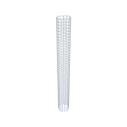 Colonna gabbionata rotonda 22 cm di diametro, 200 cm di altezza, maglia 5 cm x 5 cm