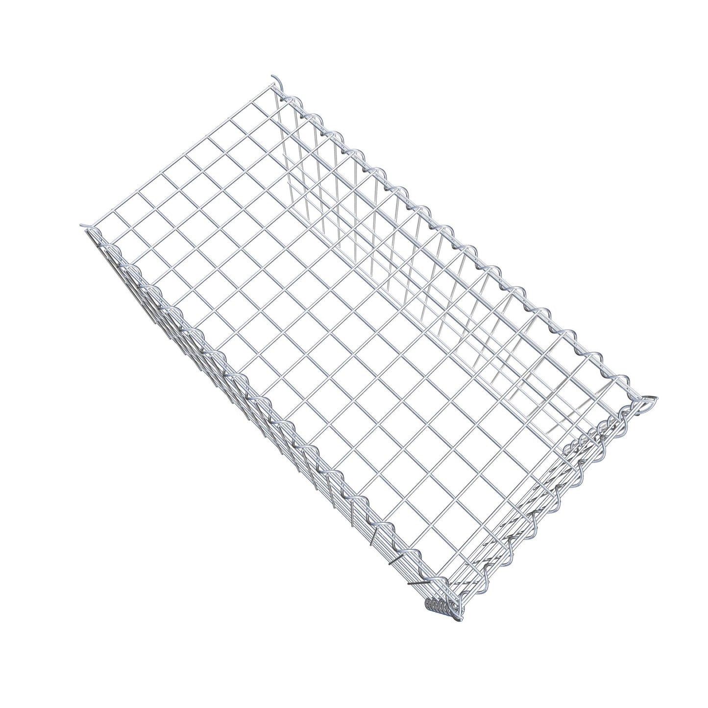 Gabion rapporté type 4 80 cm x 40 cm x 40 cm (L x H x P), mailles 5 cm x 10 cm, spirale