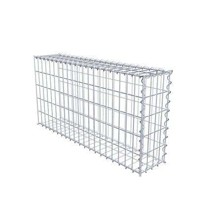 Opvokset gabion type 2 100 cm x 50 cm x 20 cm (L x H x D), maskestørrelse 5 cm x 10 cm, spiral