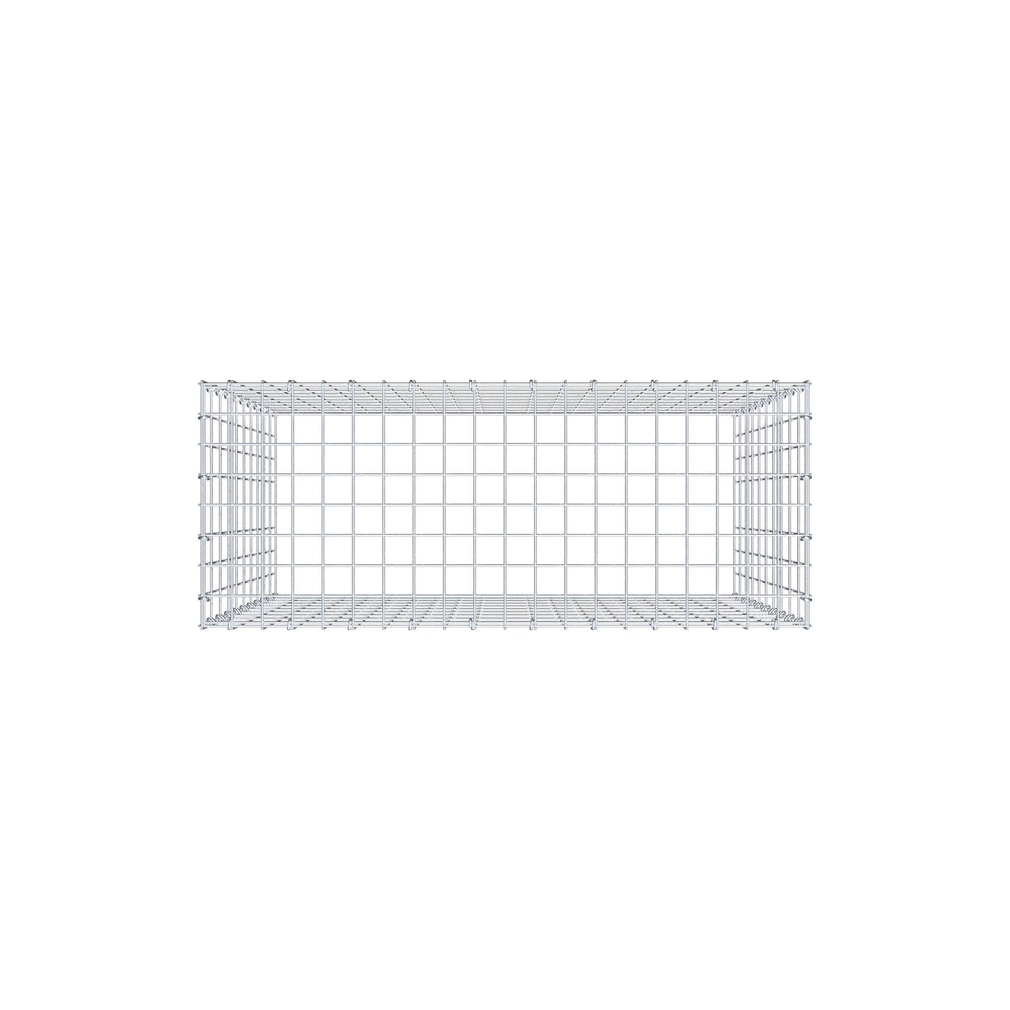 Gabbione aggiuntivo di tipo 3 100 cm x 100 cm x 40 cm (L x H x P), maglia 5 cm x 10 cm, anello a C