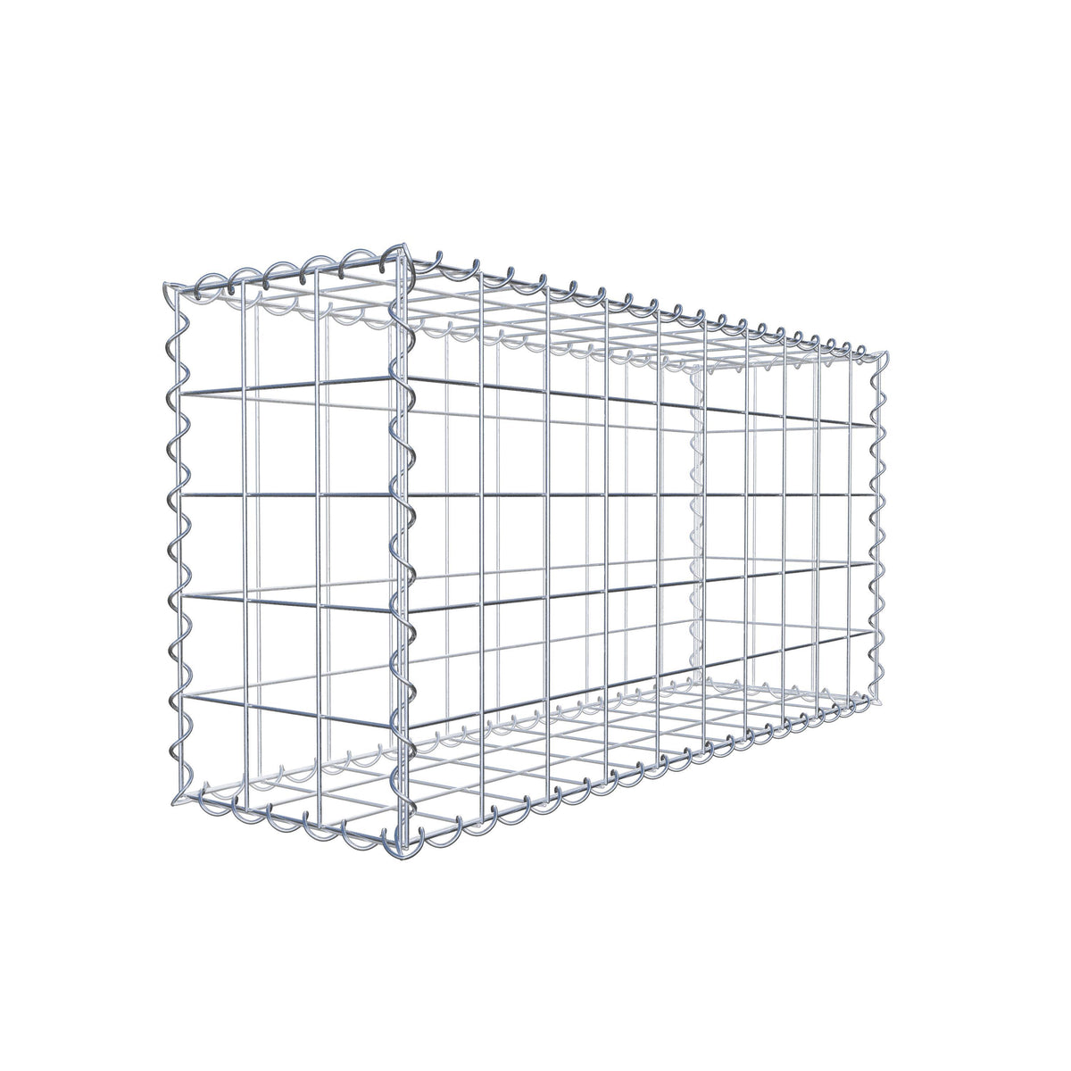 Gabione 100 cm x 50 cm x 30 cm (L x H x T), Maschenweite 10 cm x 10 cm, Spirale