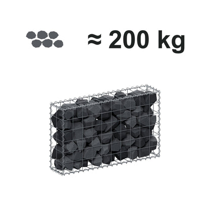 Gabion 100 cm x 60 cm x 20 cm (L x H x D), maskestørrelse 10 cm x 10 cm, spiral