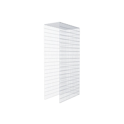 Fourche rapportée type 4 200 cm x 100 cm x 50 cm (L x H x P), mailles 5 cm x 10 cm, anneau en C