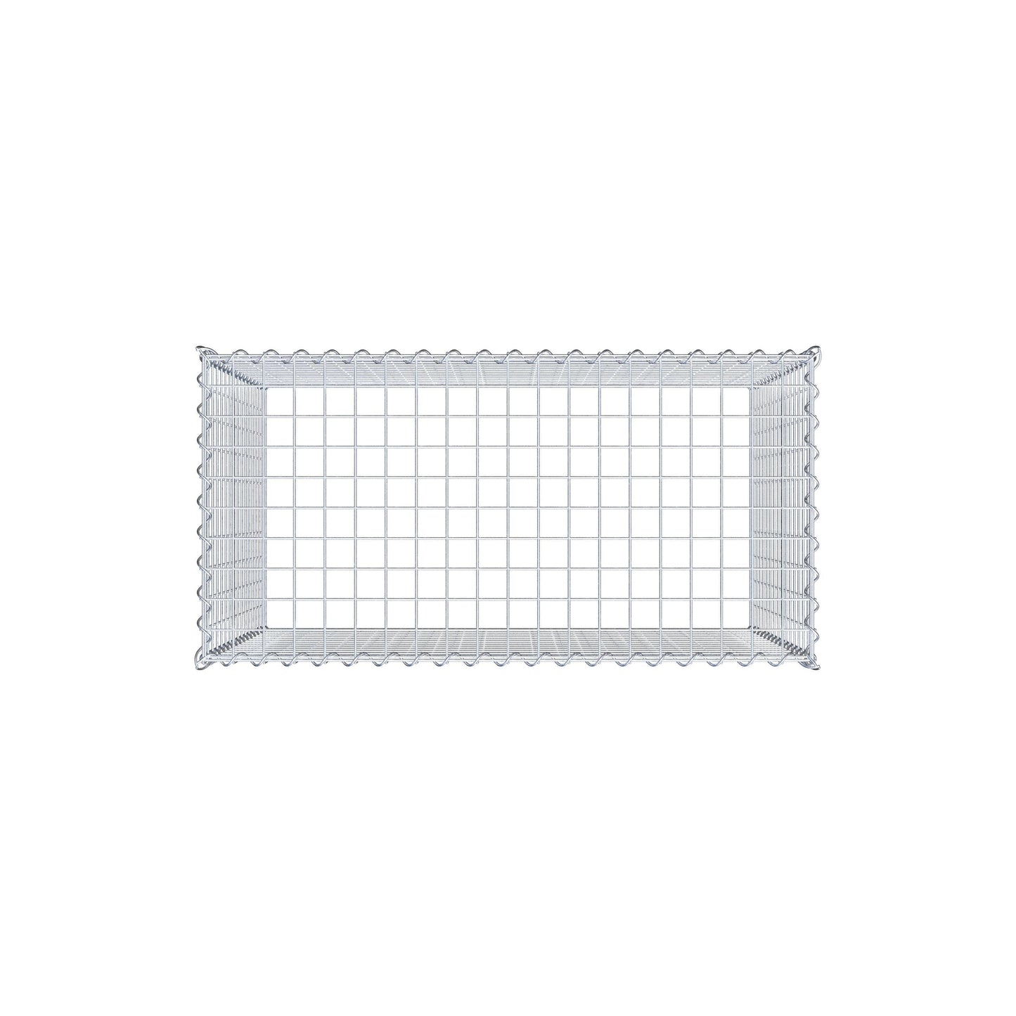 Gabião Tipo 3 100 cm x 80 cm x 50 cm (C x A x P), malhagem 5 cm x 5 cm, espiral