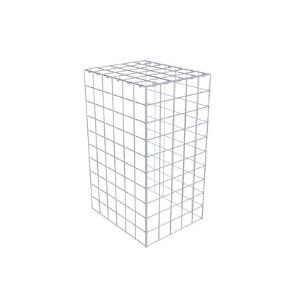 Monteret gabion type 4 100 cm x 60 cm x 50 cm (L x H x D), maskestørrelse 10 cm x 10 cm, C-ring