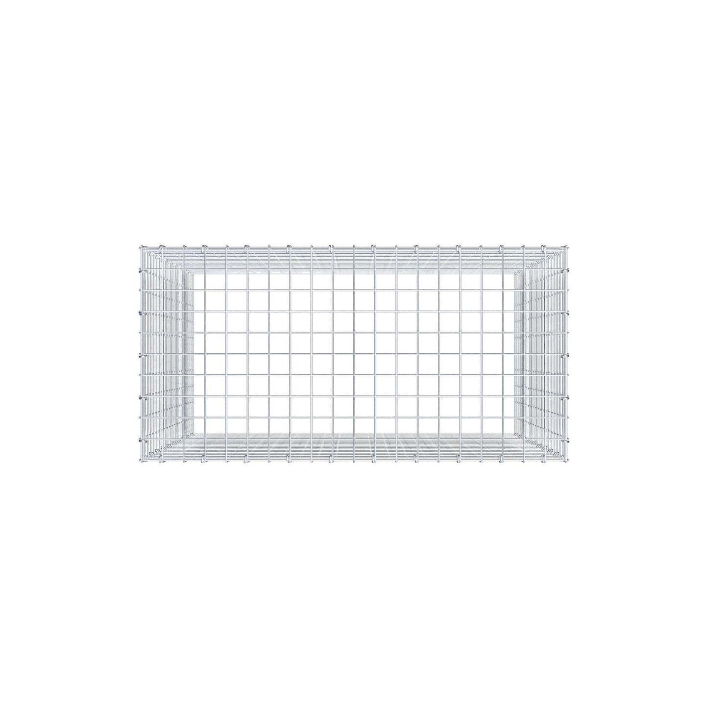 Gabião Tipo 3 100 cm x 100 cm x 50 cm (C x A x P), malhagem 5 cm x 5 cm, anel C