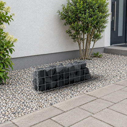 Gabbione 100 cm x 30 cm x 20 cm (L x H x P), maglia 10 cm x 10 cm, spirale