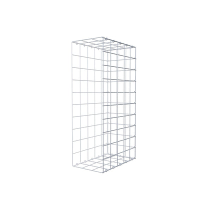 Typ 2 påbyggnadsgabion 100 cm x 50 cm x 30 cm (L x H x D), maskstorlek 10 cm x 10 cm, C-ring