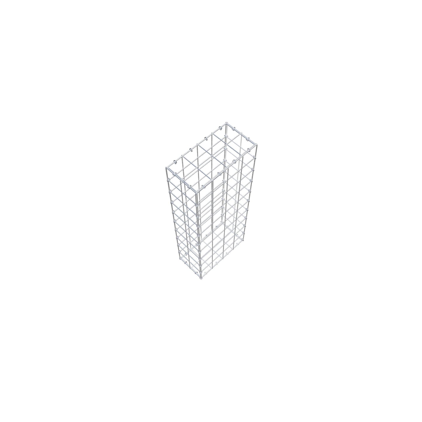 Gabion 100 cm x 20 cm x 40 cm (L x H x P), mailles 10 cm x 10 cm, anneau en C