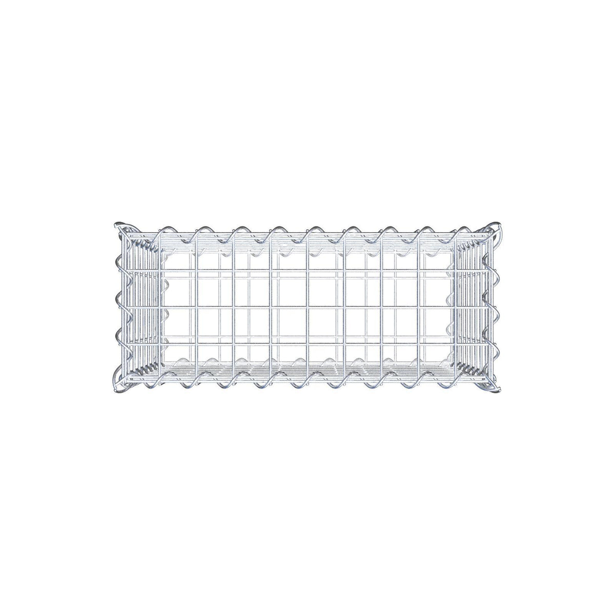 Gabione 50 cm x 40 cm x 20 cm (L x H x T), Maschenweite 5 cm x 5 cm, Spirale