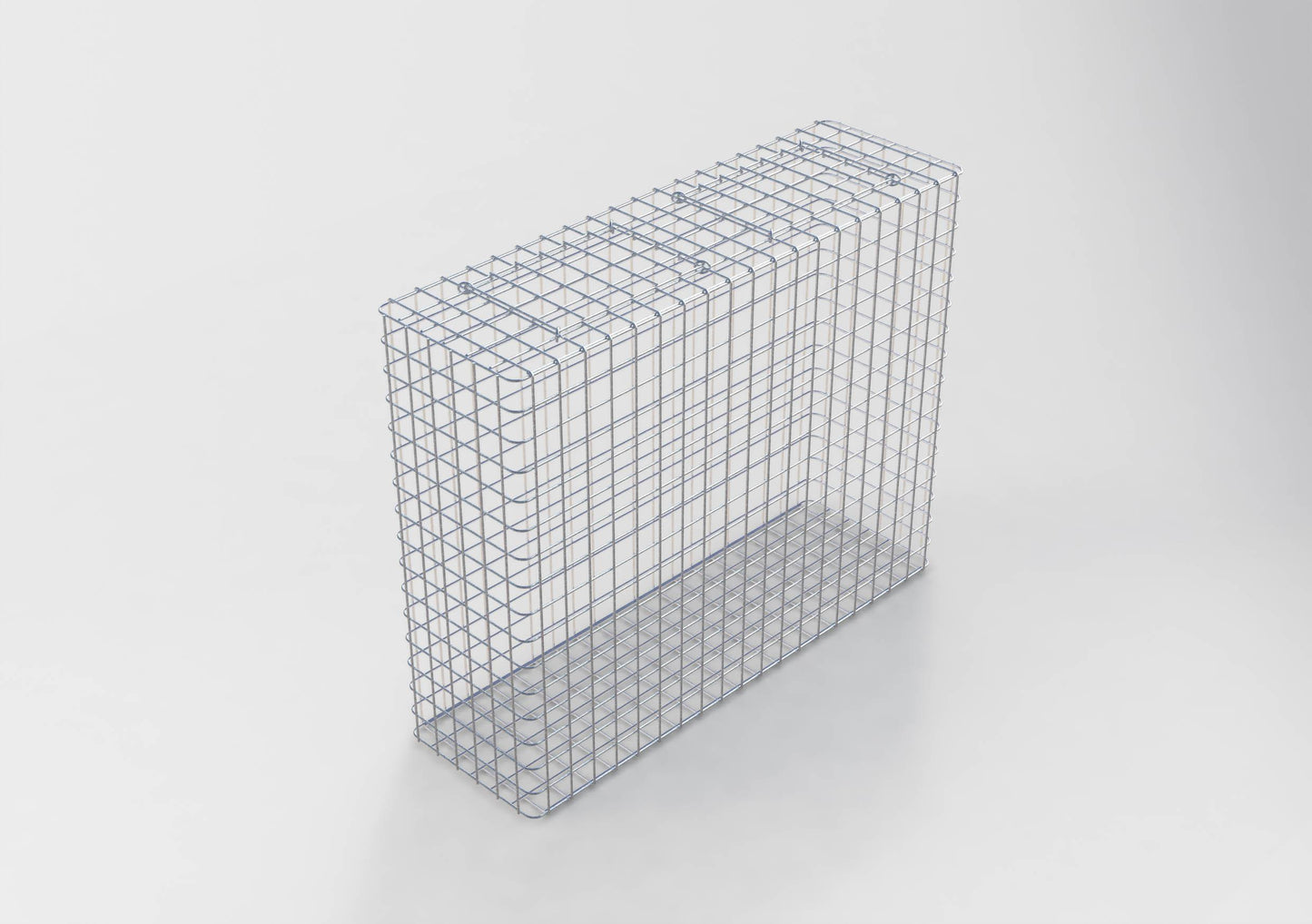 Gabbione zincato a caldo 102 cm x 82 cm x 32 cm, maglia 5 cm x 5 cm, completamente saldato