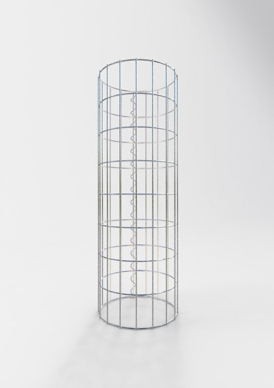 Colonne de gabion ronde 27 cm de diamètre, 80 cm de hauteur, maille 5 cm x 10 cm