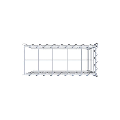 Gabião tipo 4 50 cm x 50 cm x 20 cm (C x A x P), malhagem 10 cm x 10 cm, espiral