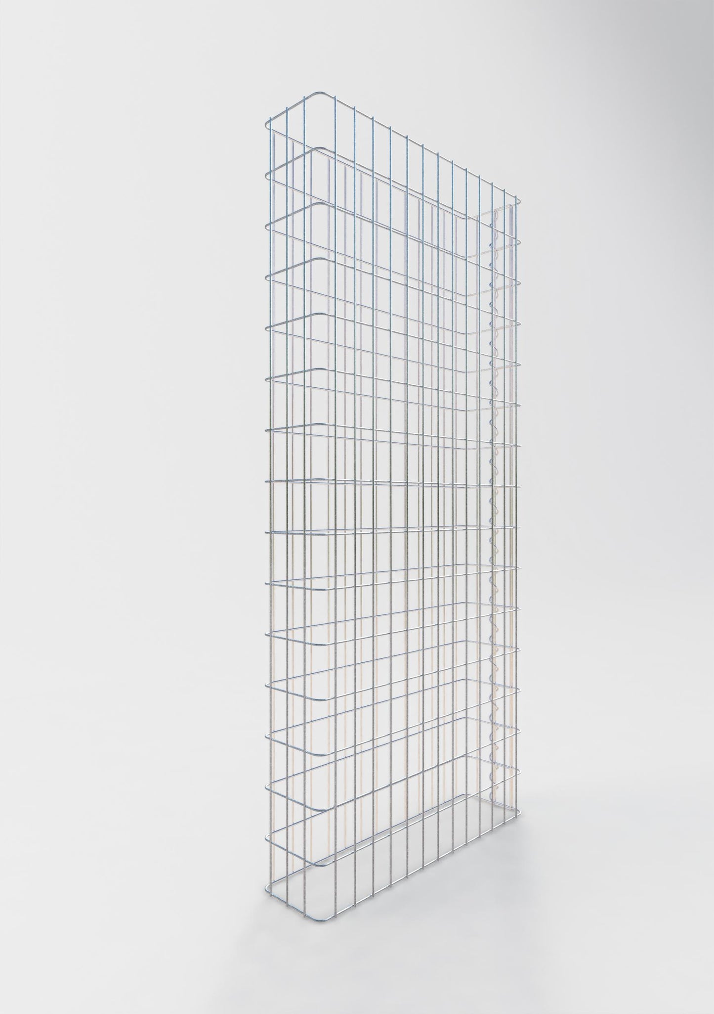 Gabionenzaun Länge 67 cm, Höhe 200 cm, Tiefe 17 cm, Maschenweite 5 x 10 cm