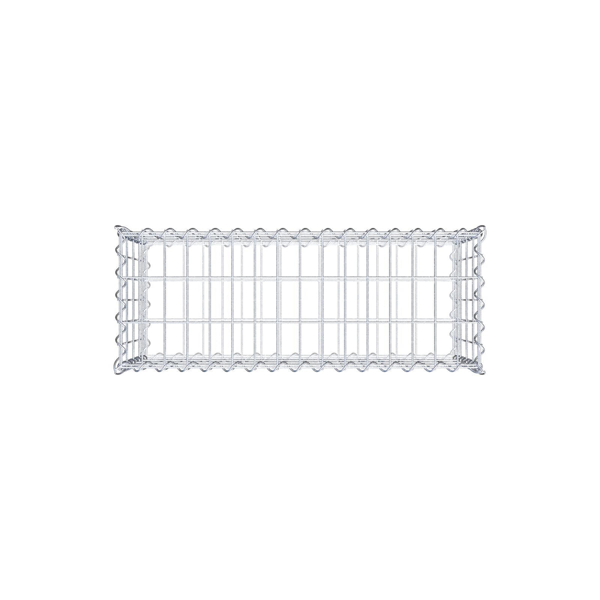 Gabion 80 cm x 40 cm x 30 cm (L x H x D), maskestørrelse 5 cm x 10 cm, spiral