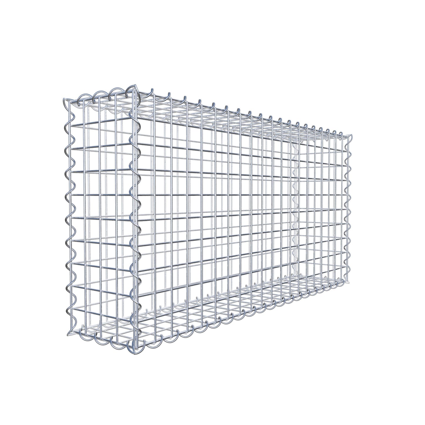 Schanskorf 100 cm x 50 cm x 20 cm (L x H x D), maaswijdte 5 cm x 5 cm, spiraalvormig