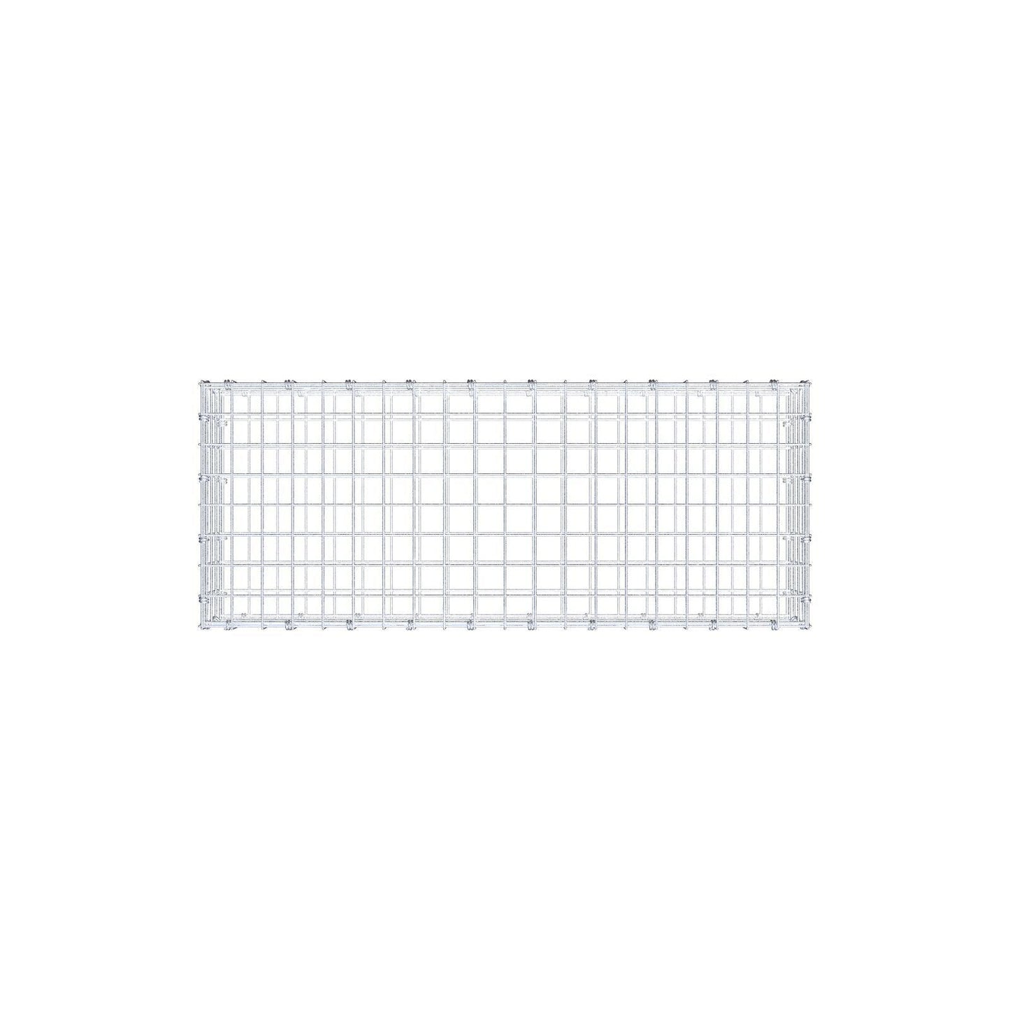Gabion 100 cm x 20 cm x 40 cm (L x H x D), maskestørrelse 5 x 5 cm, spiralring