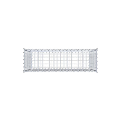 Gabbione 100 cm x 80 cm x 30 cm (L x H x P), maglia 5 cm x 5 cm, spirale