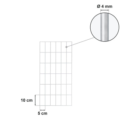 Gabion 80 cm x 40 cm x 30 cm (L x H x D), maskestørrelse 5 cm x 10 cm, spiral