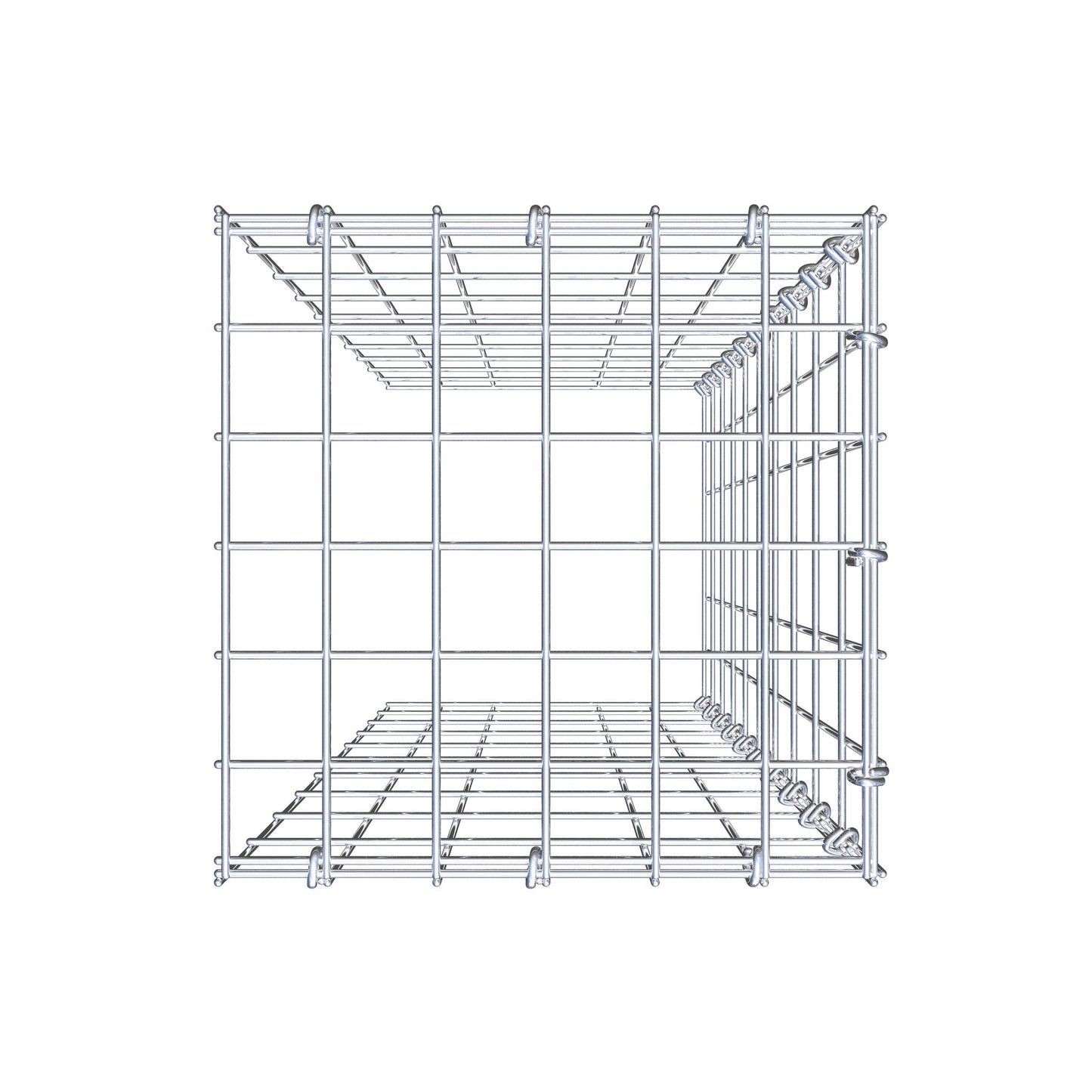 Gavión adicional tipo 4 100 cm x 30 cm x 30 cm (L x A x P), malla 5 cm x 10 cm, anillo en C
