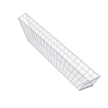 Gabion 200 cm x 100 cm x 20 cm (L x H x D), maskestørrelse 10 cm x 10 cm, spiral